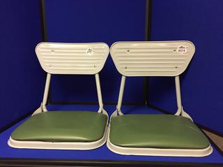 (2) Vintage Metal Seats - No Legs.