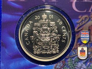 2001 Canada Fifty Cent Coin.