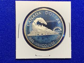 1986 Canada Silver Dollar "Vancouver 100th Anniversary".