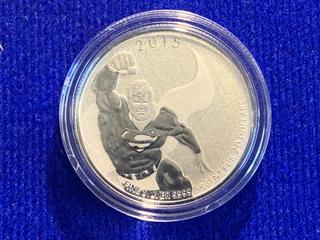 2015 Canada Twenty Dollar .9999 Fine Silver Coin "Super Man".