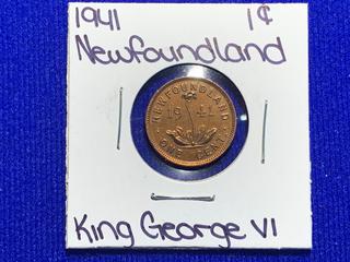 1941 Newfoundland One Cent Coin.