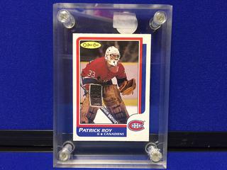 1986-1987 O-Pee-Chee Patrick Roy Rookie Card #53.