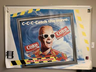Large Max Headroom Poster 49" X 70".