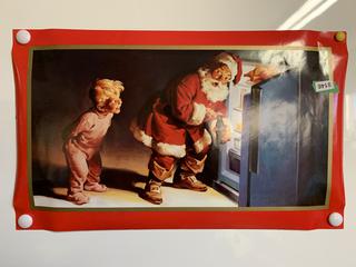 Coca Cola Santa And Child Poster.