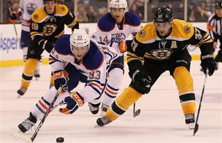 Oilers - Bruins
Tyson Barrie - Edmonton Oilers
Ryan Nugent-Hopkins - Edmonton Oilers
Alex Chiasson - Edmonton Oilers
Brad Marchand - Boston Bruins
Matt Grzelcyk - Boston Bruins