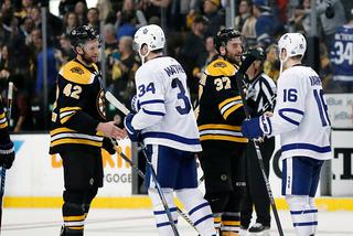 Maple Leafs - Bruins
Auston Matthews - Toronto Maple Leafs
Jason Spezza - Toronto Maple Leafs
Patrice Bergeron - Boston Bruins
Craig Smith - Boston Bruins
Charlie Coyle - Boston Bruins