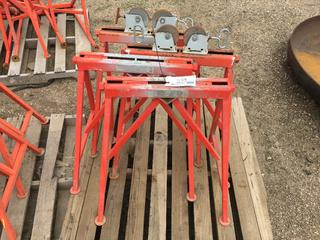 (4) Ridgid Pipe Stands w/Rollers.