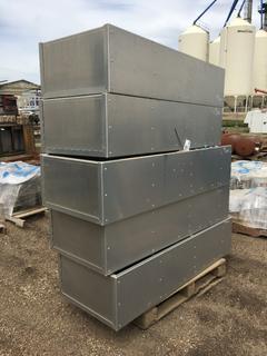 (5) 26"x67" Aluminum Boxes W/Slide Out Drawers.