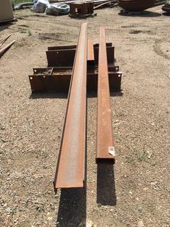 (1) 200"x8" I Beam & (1) 200 1/2"x6"x3" Square Tubing.