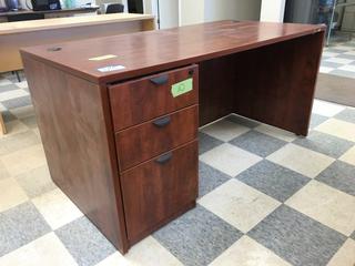 5'x30"x29 1/2" Office Desk w/ 3 Drawer Cabinet.