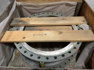 Selling Off-Site -  38" EagleBurgmann  ND Vanstoned Flanged Tied Single Expansion Joint Assembly, Hydro'd @12 PSIG Part # M9849 Tag# 1233-SP-419 CRN: OD 4599.52 - Unused in crate w/Certificate of Conformance. Located at  1845 104 Ave NE #131, Calgary, AB T3J 0R2