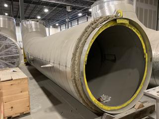 Selling Off-Site - 60" x 32' 3/8" 304L   S/S Flanged Section of Pipe - Insulated with Aluminum Clad and mineral wool 1233-EV-1626-ENGRI-4956-B Located at  1845 104 Ave NE #131, Calgary, AB T3J 0R2
