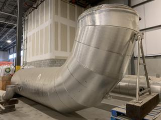 Selling Off-Site - 60" x 24' 3/8" 304L  S/S Flanged Section of Pipe - Insulated with Aluminum Clad and mineral wool 1233-EV-1524-ENGRI 4955C Located at  1845 104 Ave NE #131, Calgary, AB T3J 0R2