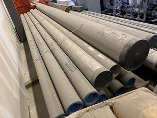 Selling Off-Site -  Stainless Steel Pipe, Assorted Diameters, Approximately 20' Lengths - unused Located at  1845 104 Ave NE #131, Calgary, AB T3J 0R2