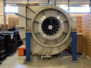 Selling Off-Site -  2013 Solyvent Flakt Oy Model KeXrK-95/1795-LG0, Type Exvel Turbo Fan S/N F519747/010 Inlet Volume 223000 m3/hr, 1690kW impeller power - unused in box Located at  1845 104 Ave NE #131, Calgary, AB T3J 0R2