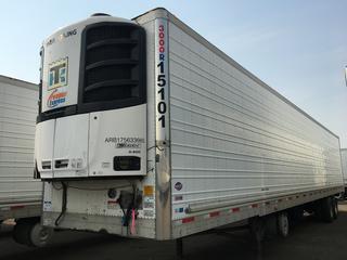 2017 Utility 53' T/A Refrigerated Van Trailer c/w Thermo King Reefer, Air Ride, Sliding Axle, Unit # 15101, VIN 1UYVS2539H2122713.