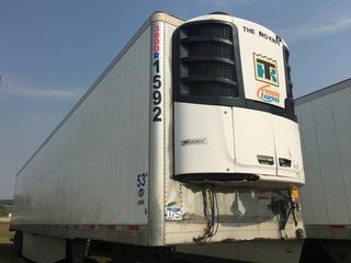 2016 Utility 53' T/A Refrigerated Van Trailer c/w Thermo King Reefer, Unit # 1592, VIN 1UYVS253XGM380905.