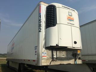 2015 Utility 53' T/A Refrigerated Van Trailer c/w Thermo King Reefer, Unit # 1582, VIN 1UYVS2539FM144213. Reefer S/N 6001157601