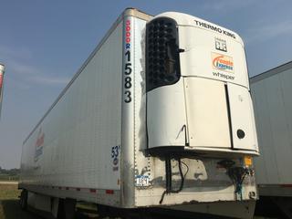 2015 Utility 53' T/A Refrigerated Van Trailer c/w Thermo King Reefer, Unit # 1583, VIN 1UYVS2532FM144215. Reefer S/N 6001157574