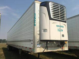 2012 Utility 53' T/A Refrigerated Van Trailer c/w Carrier Reefer, Air Ride, Sliding Axle, Unit # 1524, VIN 1UYVS2530CU389008.