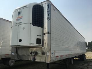 2012 Wabash 53' T/A Refrigerated Van Trailer c/w Thermo King Reefer, Air Ride, Sliding Axle, Unit # 1575, VIN 1JJV532B6CL384433.