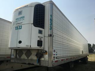 2011 Utility 53' T/A Refrigerated Van Trailer c/w Thermo King Reefer, Air Ride, Sliding Axle, Unit # 1533, VIN 1UYVS2534BM137003.