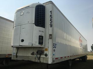 2008 Utility 53' T/A Refrigerated Van Trailer c/w Thermo King Reefer, Air Ride, Sliding Axle, Unit # 1559, VIN 1UYVS25398U536840.