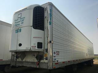2007 Utility 53' T/A Refrigerated Van Trailer c/w Thermo King Reefer, Air Ride, Sliding Axle, Unit # 1519, VIN 1UYVS25367U193208 Reefer S/N 6001000983 Hours 63,703.