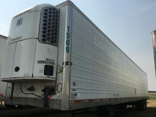 2004 Utility 53' T/A Refrigerated Van Trailer c/w Thermo King Reefer, Air Ride, Sliding Axle, Unit # 1509, VIN 1UYVS25314U263306.