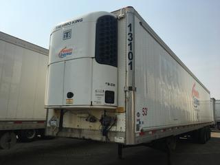 2013 Utility 53' Triaxle Refrigerated Van Trailer c/w Thermo King Reefer, Air Ride, Sliding Axle, Unit # 13101, VIN 1UYVS353XDU608015.