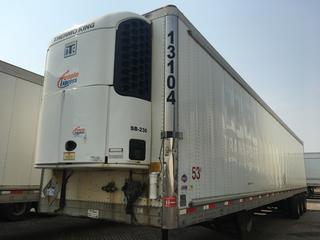 2013 Utility 53' Triaxle Refrigerated Van Trailer c/w Thermo King Reefer, Air Ride, Sliding Axle, Unit # 13104, VIN 1UYVS3530DU608010.