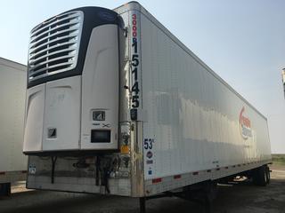 2018 Utility 53' T/A VS2RA Refrigerated Van Trailer c/w Carrier Reefer, Air Ride, Sliding Axle, Unit # 15145, VIN 1UYVS2538J6046321.