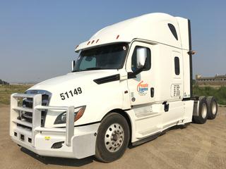 2018 Freightliner New Cascadia T/A Truck Tractor c/w Detroit DD15 14.8L Engine, Detroit Auto Transmission, Air Brakes, Front Axle Rating 13,200 Lbs, Rear Axle Rating 40,000 Lbs, 126" Sleeper Cab, Showing 1,135,744 KMS, Unit # 51149, VIN 3AKJHHDR5JSHB5663.