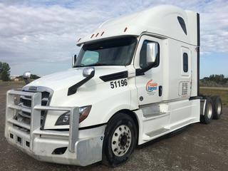 2019 Freightliner New Cascadia T/A Truck Tractor c/w Detroit DD15 14.8L Engine, Detroit Auto Transmission, Air Brakes, Front Axle Rating 13,200 Lbs, Rear Axle Rating 40,000 Lbs, 126" Sleeper Cab,  Showing 820,565 KMS, Unit # 51196, VIN 3AKJHHDR3KSJX9346.