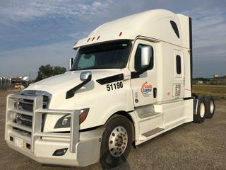 2019 Freightliner New Cascadia T/A Truck Tractor c/w Detroit DD15 14.8L Engine, Detroit Auto Transmission, Air Brakes, Front Axle Rating 13,200 Lbs, Rear Axle Rating 40,000 Lbs, 126" Sleeper Cab, Showing 817,797 KMS, Unit # 51190, VIN 3AKJHHDR7KSJX9334.