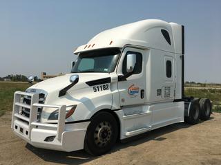 2019 Freightliner New Cascadia T/A Truck Tractor c/w Detroit DD15 14.8L Engine, Detroit Auto Transmission, Air Brakes, Front Axle Rating 13,200 Lbs, Rear Axle Rating 40,000 Lbs, 126" Sleeper Cab, Showing 963,810 KMS, Unit # 51182, VIN 3AKJHHDR8KSJX9326.