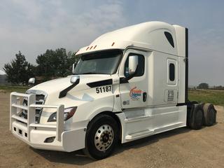 2019 Freightliner New Cascadia T/A Truck Tractor c/w Detroit DD15 14.8L Engine, Detroit Auto Transmission, Air Brakes, Front Axle Rating 13,200 Lbs, Rear Axle Rating 40,000 Lbs, 126" Sleeper Cab,  Showing 959,665 KMS, Unit # 51187, VIN 3AKJHHDRXKSJX9327.