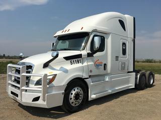 2019 Freightliner New Cascadia T/A Truck Tractor c/w Detroit DD15 14.8L Engine, Detroit Auto Transmission, Air Brakes, Front Axle Rating 13,200 Lbs, Rear Axle Rating 40,000 Lbs, 126" Sleeper Cab, Showing 1,207,475 KMS, Unit # 51191, VIN 3AKJHHDR9KSJX9335.