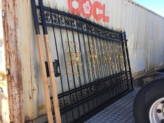 Unused TMG-MG20 20' Heavy Duty Bi-Parting Wrought Iron Driveway Gate (to sell as one pair).