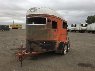 Western Horse Trailers 10' T/A Livestock Trailer c/w P205/75R15 Tires, No Serial Number Available.