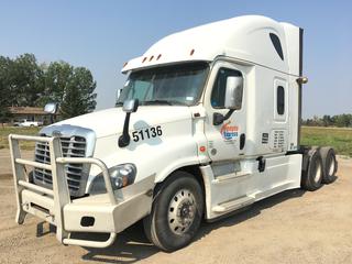 2017 Freightliner Cascadia T/A Truck Tractor c/w Detroit DD15 14.8L Engine, Detroit Auto Transmission, Air Brakes, Front Axle Rating 13,200 Lbs, Rear Axle Rating 40,000 Lbs, Sleeper Cab, Showing 1,315,821 KMS, Unit # 51136, VIN 3AKJGLDRXHSJC3222.