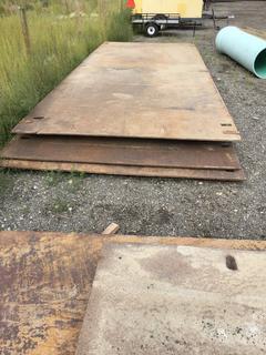 Quantity of Steel Plates Approx. 8'x24' - 5/8" Thick. Control # 8005.