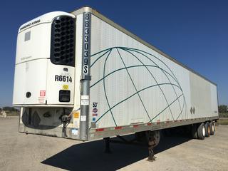 2008 Utility 53' Triaxle Refrigerated Van Trailer c/w Thermo King Reefer Showing 26389 Hours, Air Ride, Sliding Axle, Unit # 8833039S, VIN 1UYVS35328U401205 Reefer S/N 6001017968, Hours Showing 26389.
