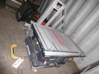 Mastercraft Table Saw 6" Blade on Rolling Fold Out Stand w/ Guide.