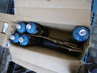 (9) 1L - 60/40 Anti Freeze Coolant & (6) 400g Propane Fuel Cylinders.