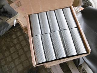 Quantity of Stanley Spenax Ring 11G-40 Staples, Inner Tube, Plastic Strapping Clips & Screws.