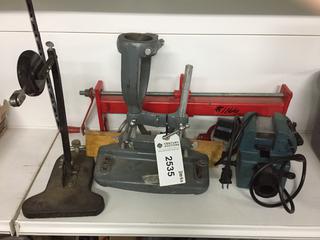 Drill Doctor Drill Bit Sharpener, Ball Joint Check, Radial Run Out Gauge & Mortising Machine.