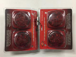 (2) Sets of 2 Piece 12V LED Trailer Light Kits.