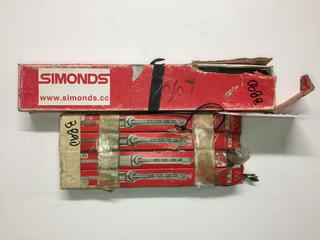 (4) MT'NG SHAN 3/8" Chisels & Box of Files.