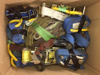 Assorted Various Winch Straps & Tie Downs.